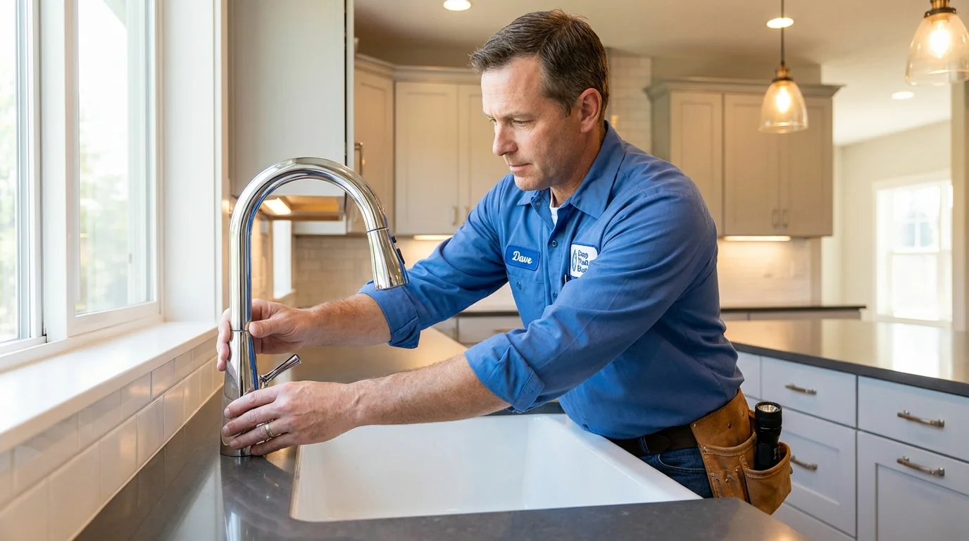 Kitchen faucet installation by Johns Plumbing LLC in Avondale Estates